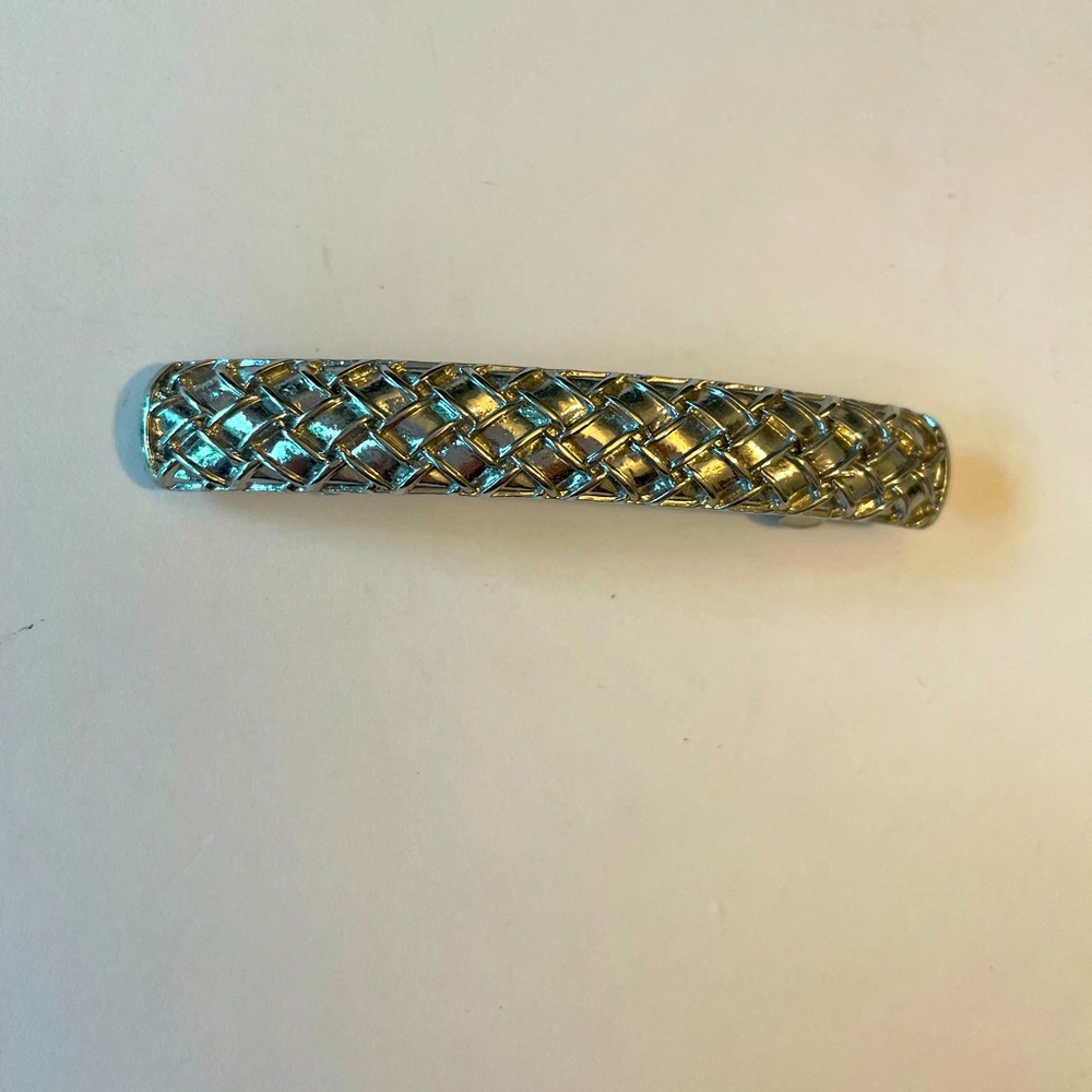 Banana Republic Silver Basket Weave Barrette